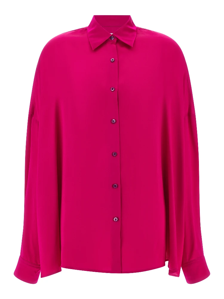 Fuchsia Silk Blouse