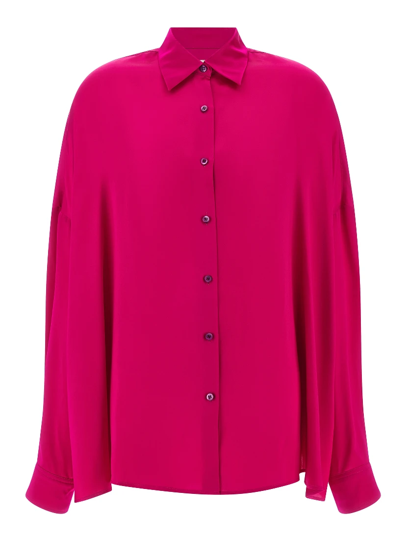 Fuchsia Silk Blouse