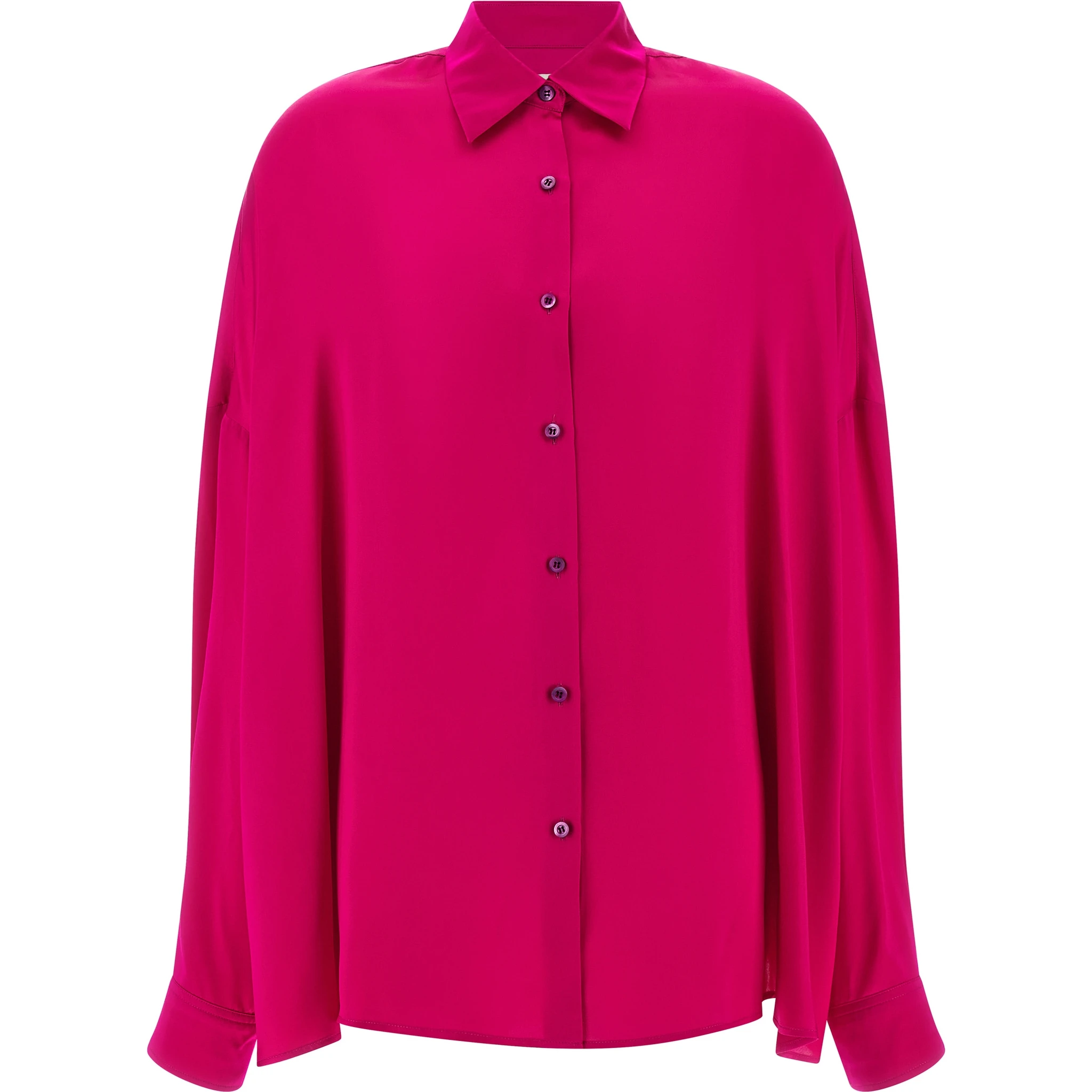 Fuchsia Silk Blouse