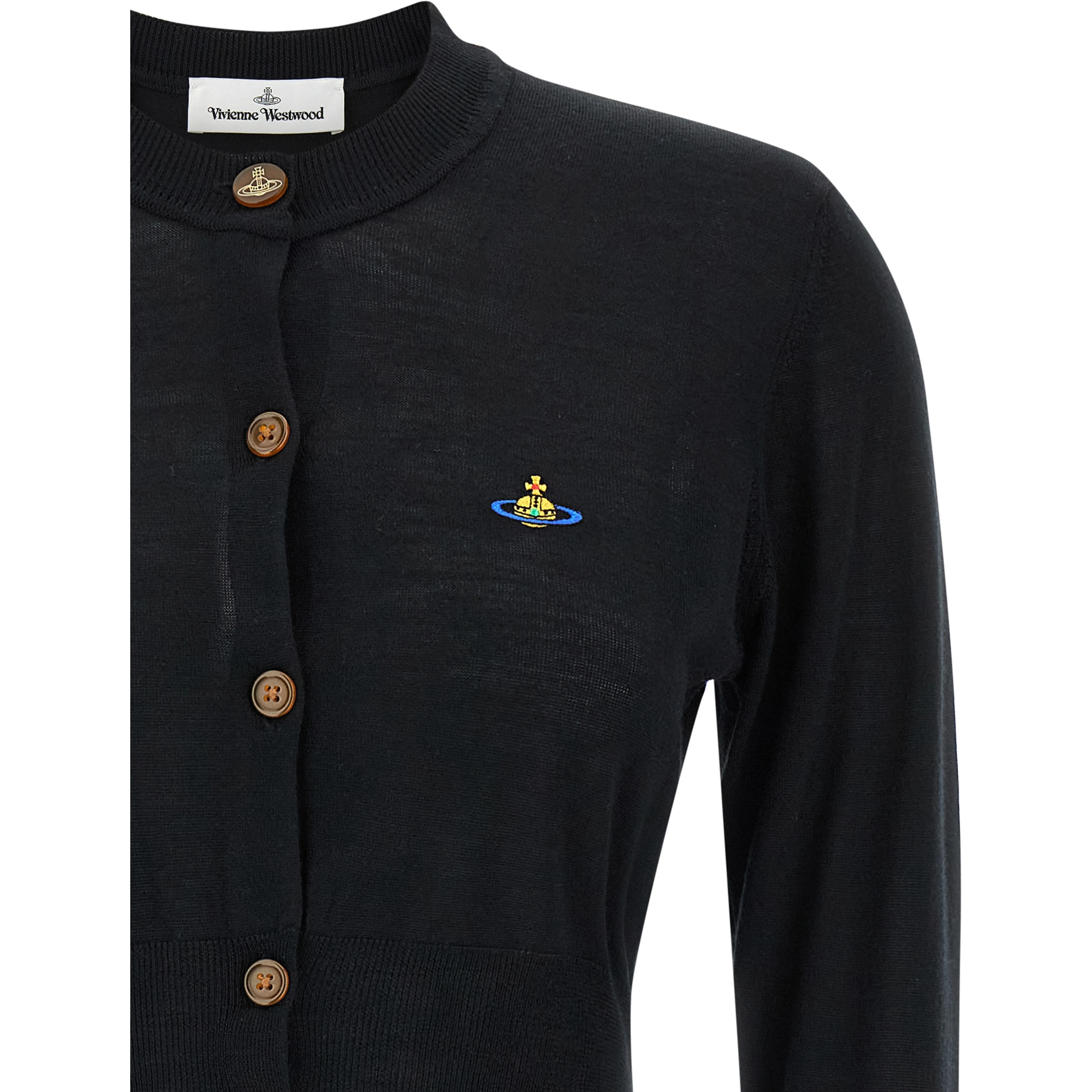Black Cotton Cardigan