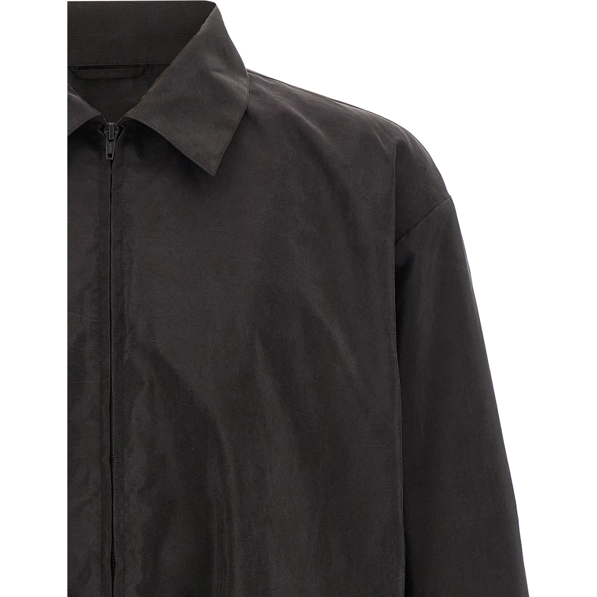 Brown Silk Shell Jacket