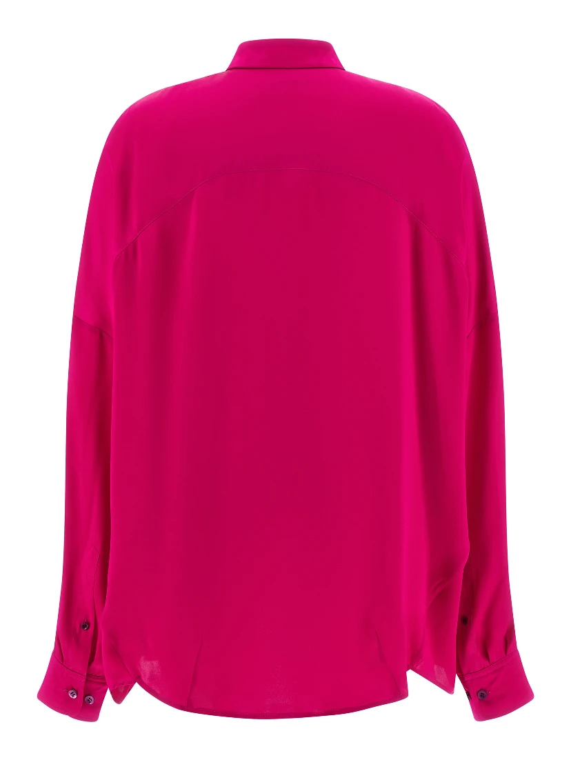 Fuchsia Silk Blouse