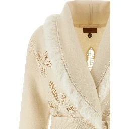 White Virgin Wool Cardigan