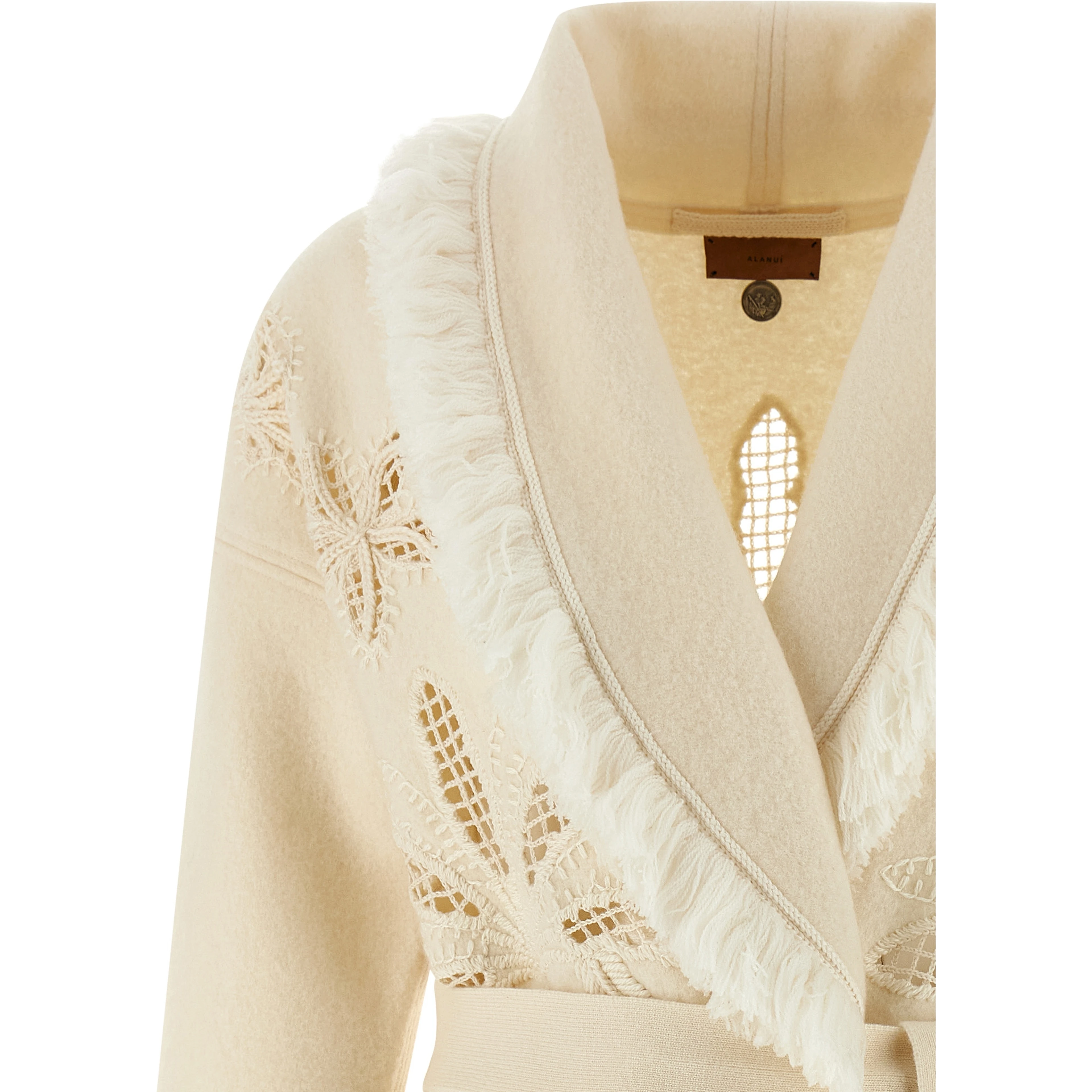 White Virgin Wool Cardigan