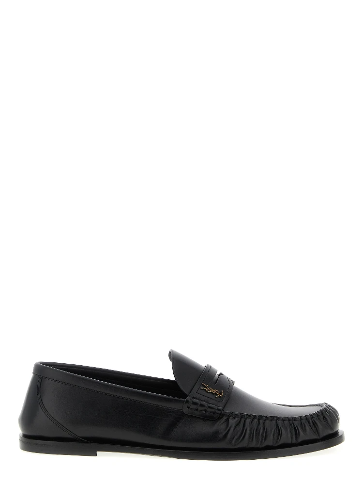 Black Calfskin Slip-On Loafers