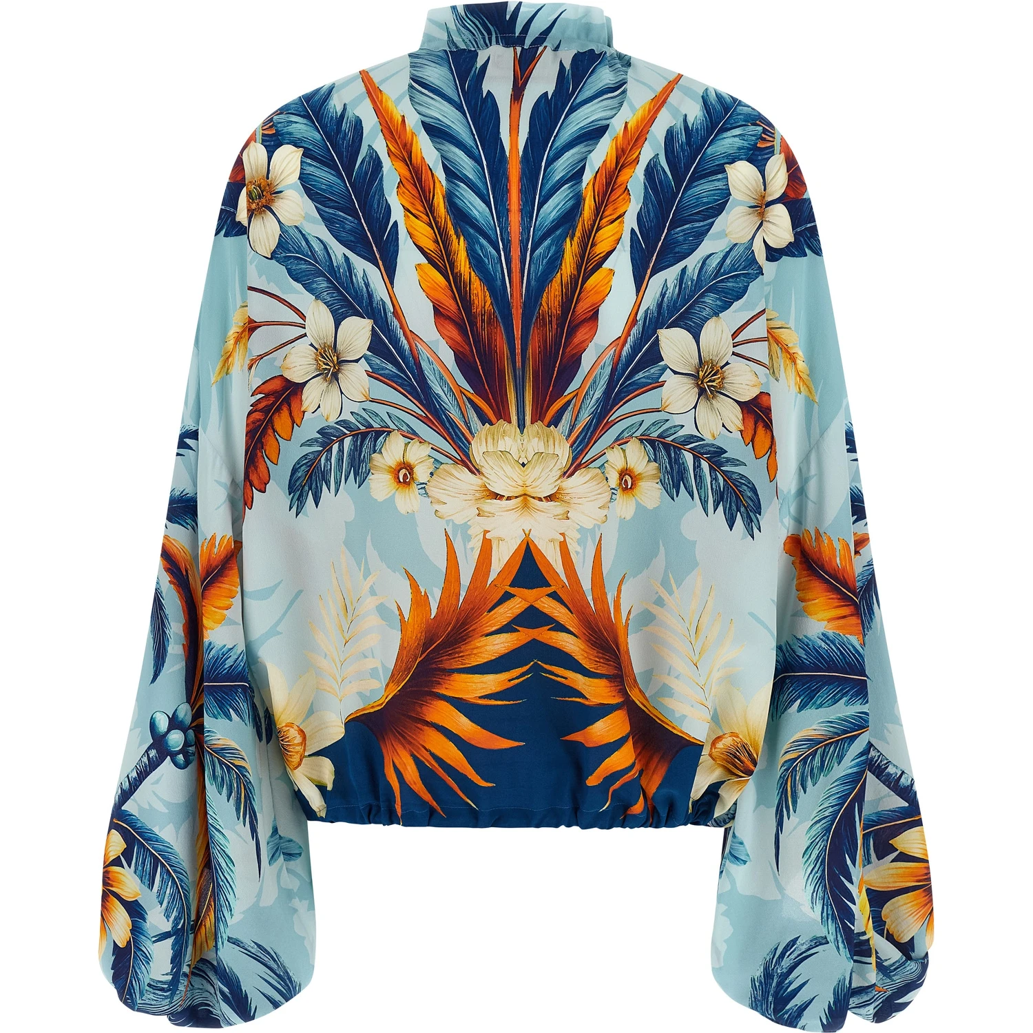 Blue Silk Blouse