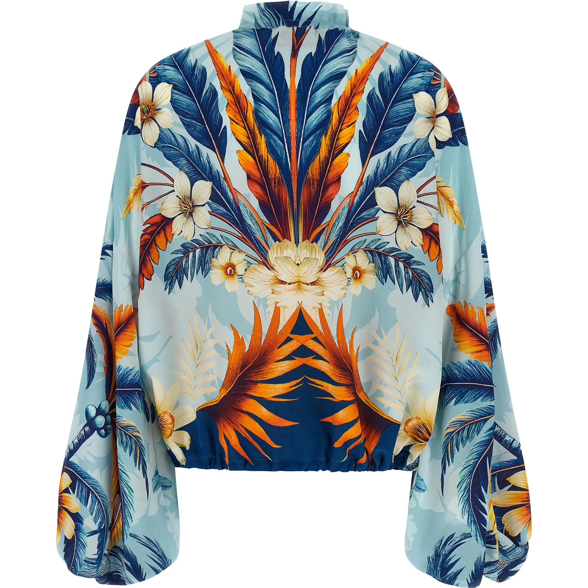 Blue Silk Blouse