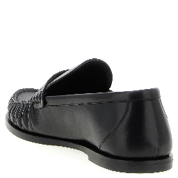 Black Calfskin Slip-On Loafers