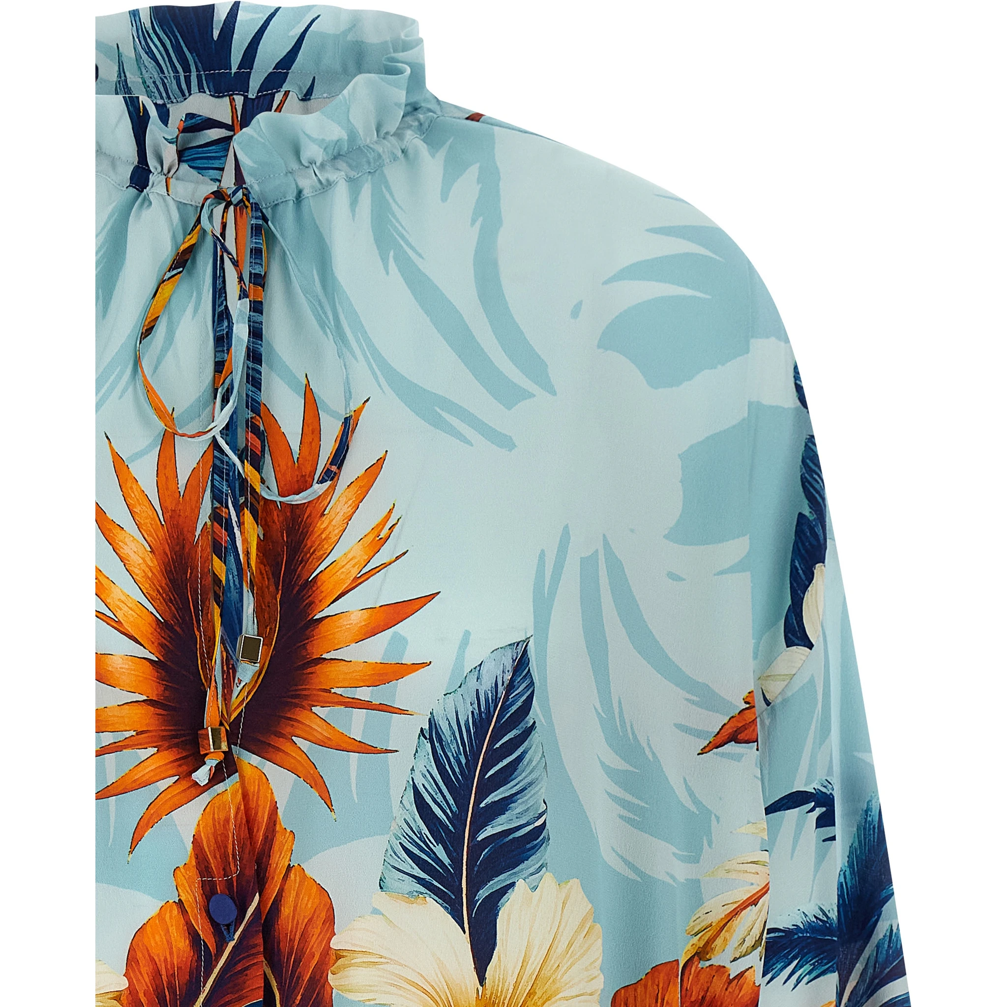 Blue Silk Blouse