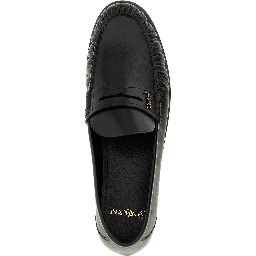 Black Calfskin Slip-On Loafers