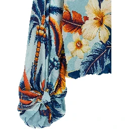 Blue Silk Blouse