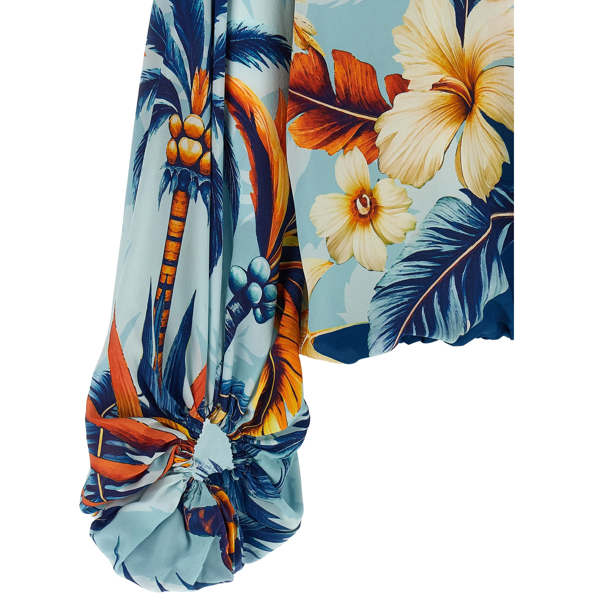 Blue Silk Blouse