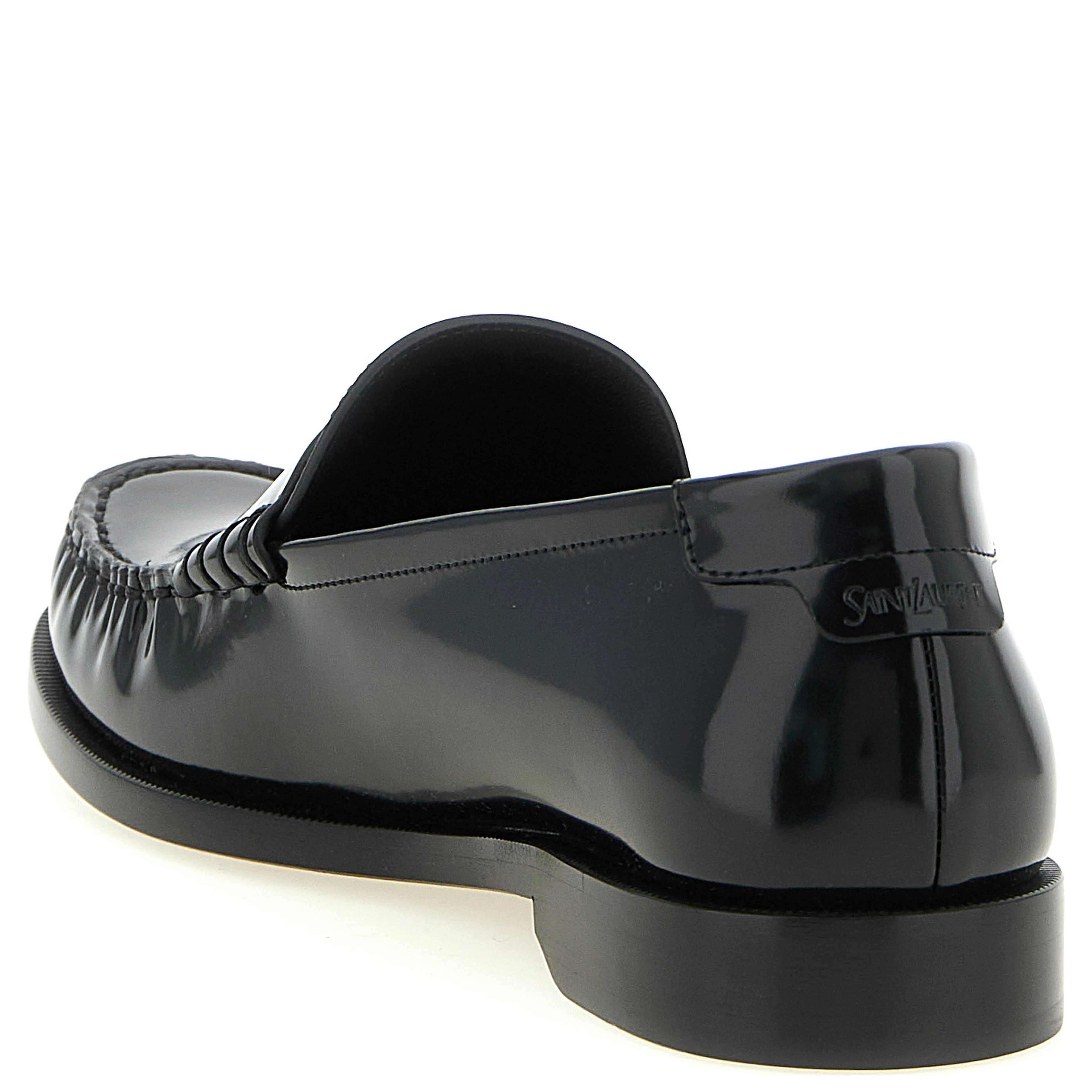 Black Calfskin Slip-On Loafers