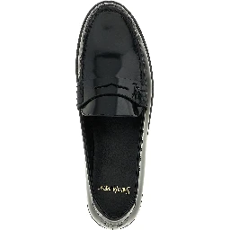 Black Calfskin Slip-On Loafers