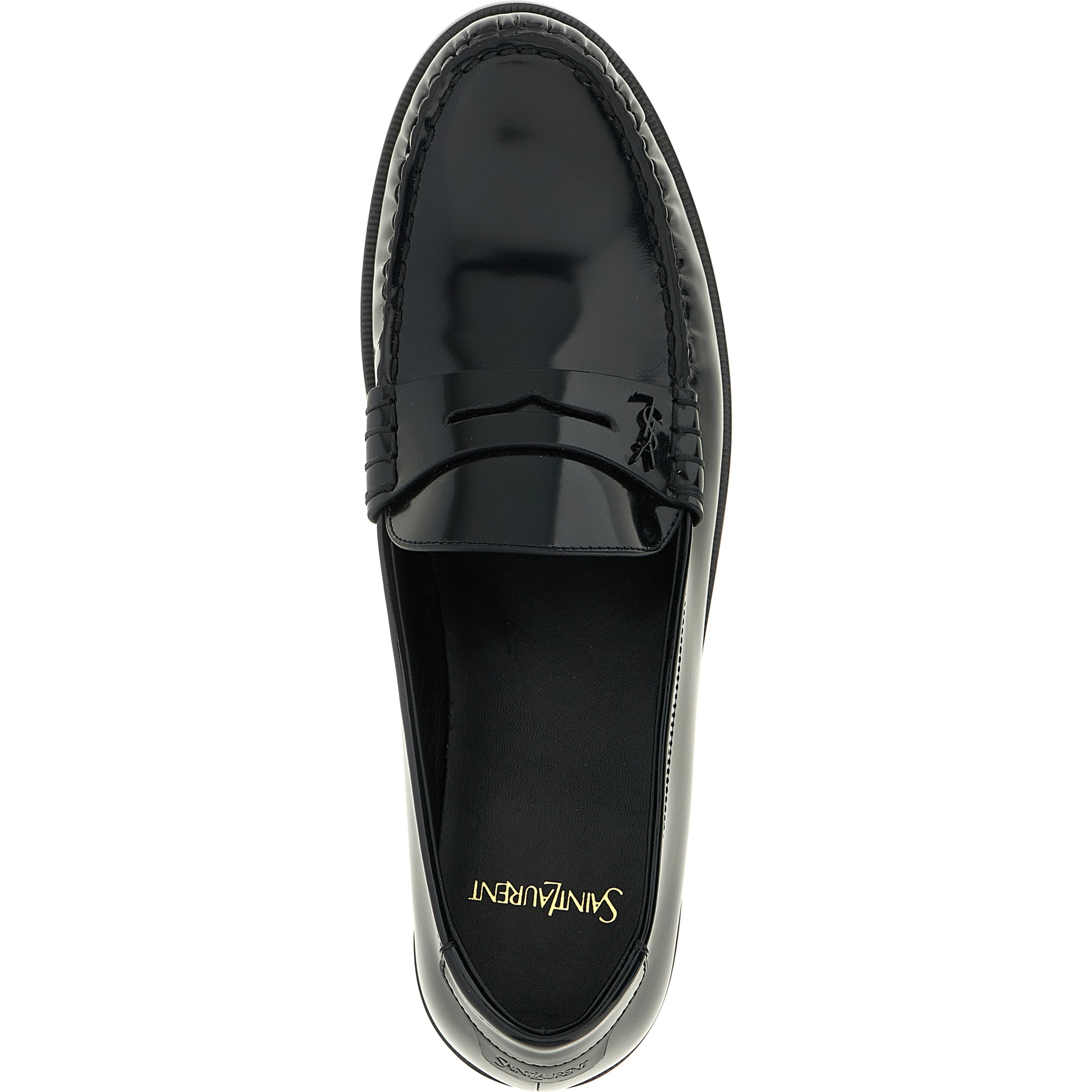 Black Calfskin Slip-On Loafers