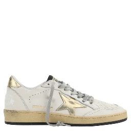 White Calf Leather Bos Taurus Sneakers