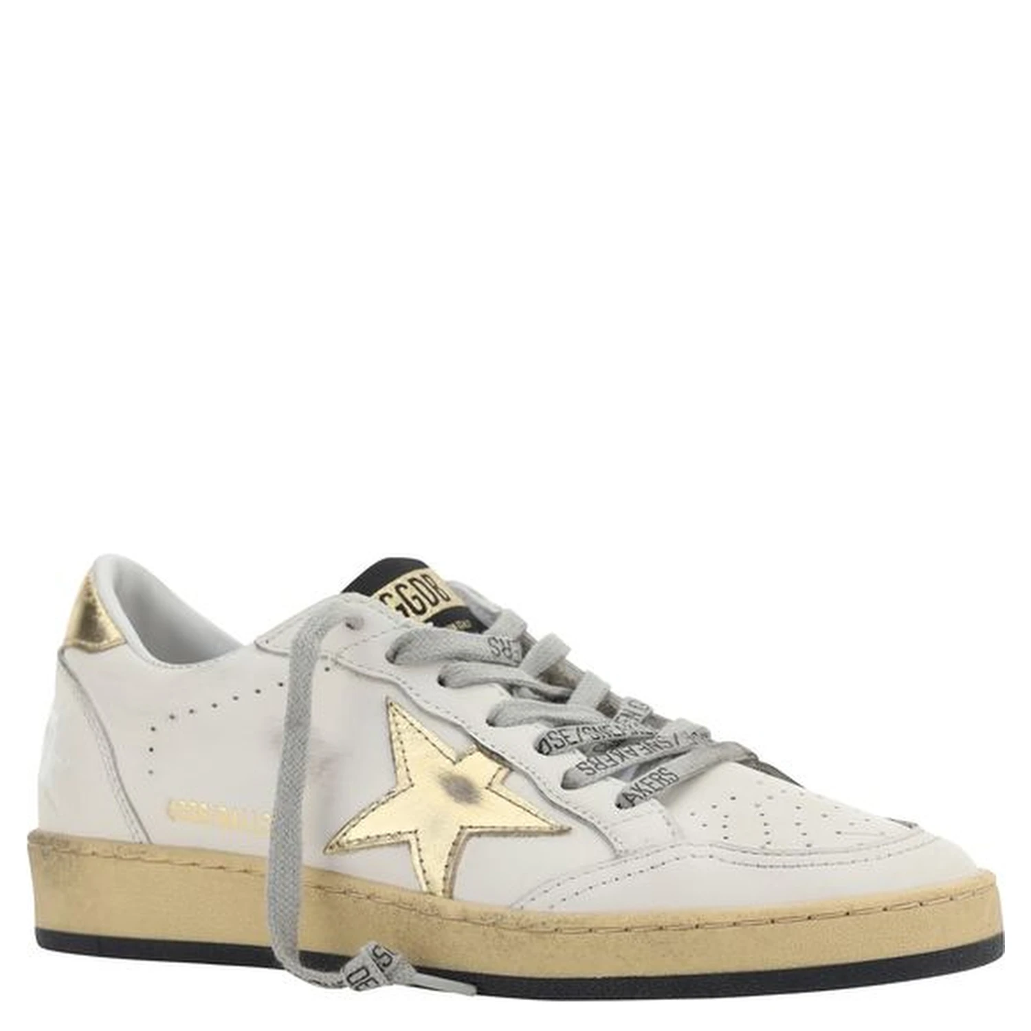 White Calf Leather Bos Taurus Sneakers