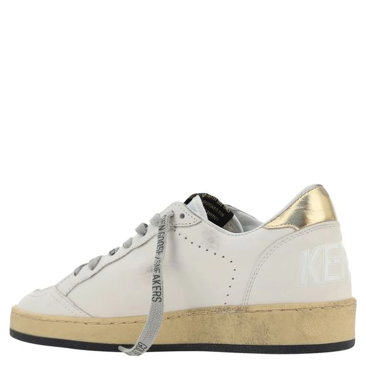 White Calf Leather Bos Taurus Sneakers