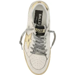 White Calf Leather Bos Taurus Sneakers