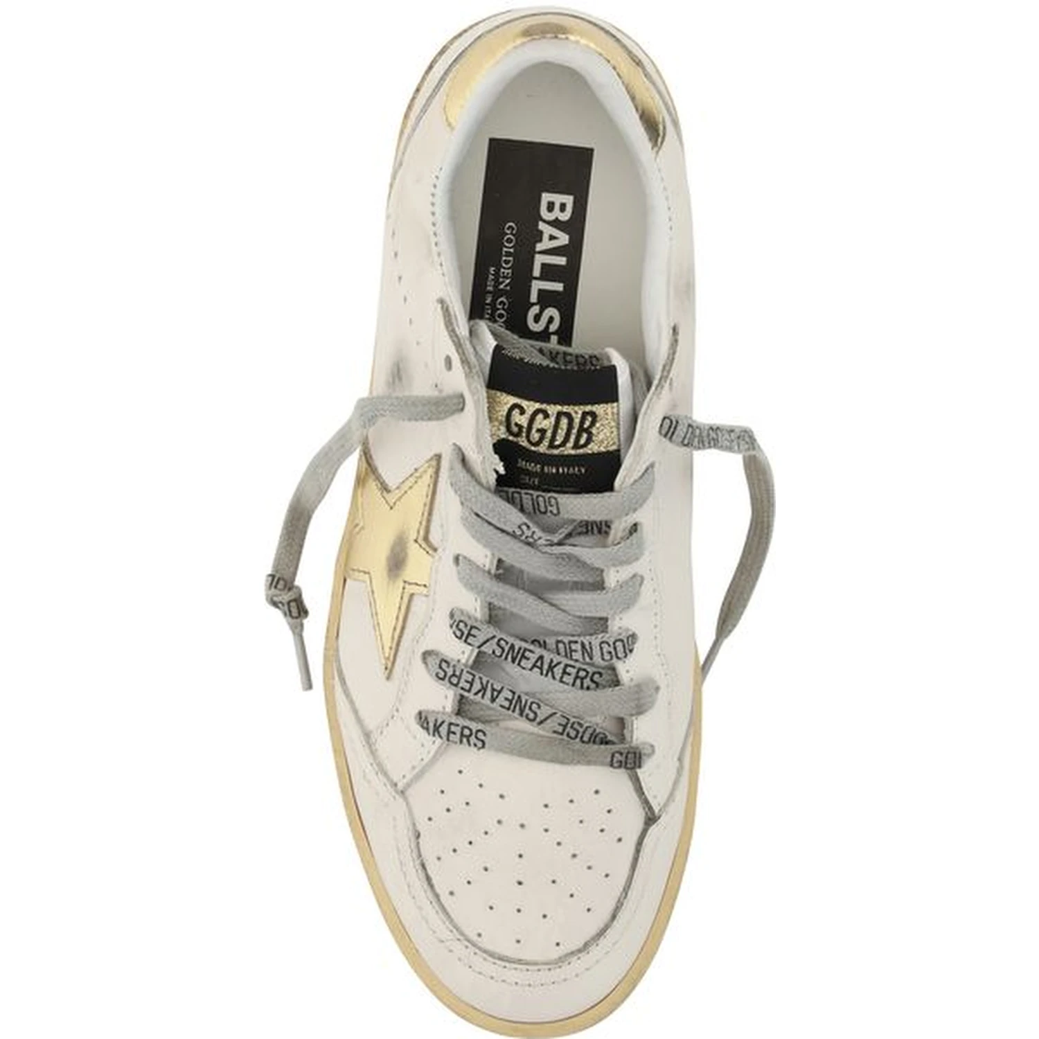 White Calf Leather Bos Taurus Sneakers