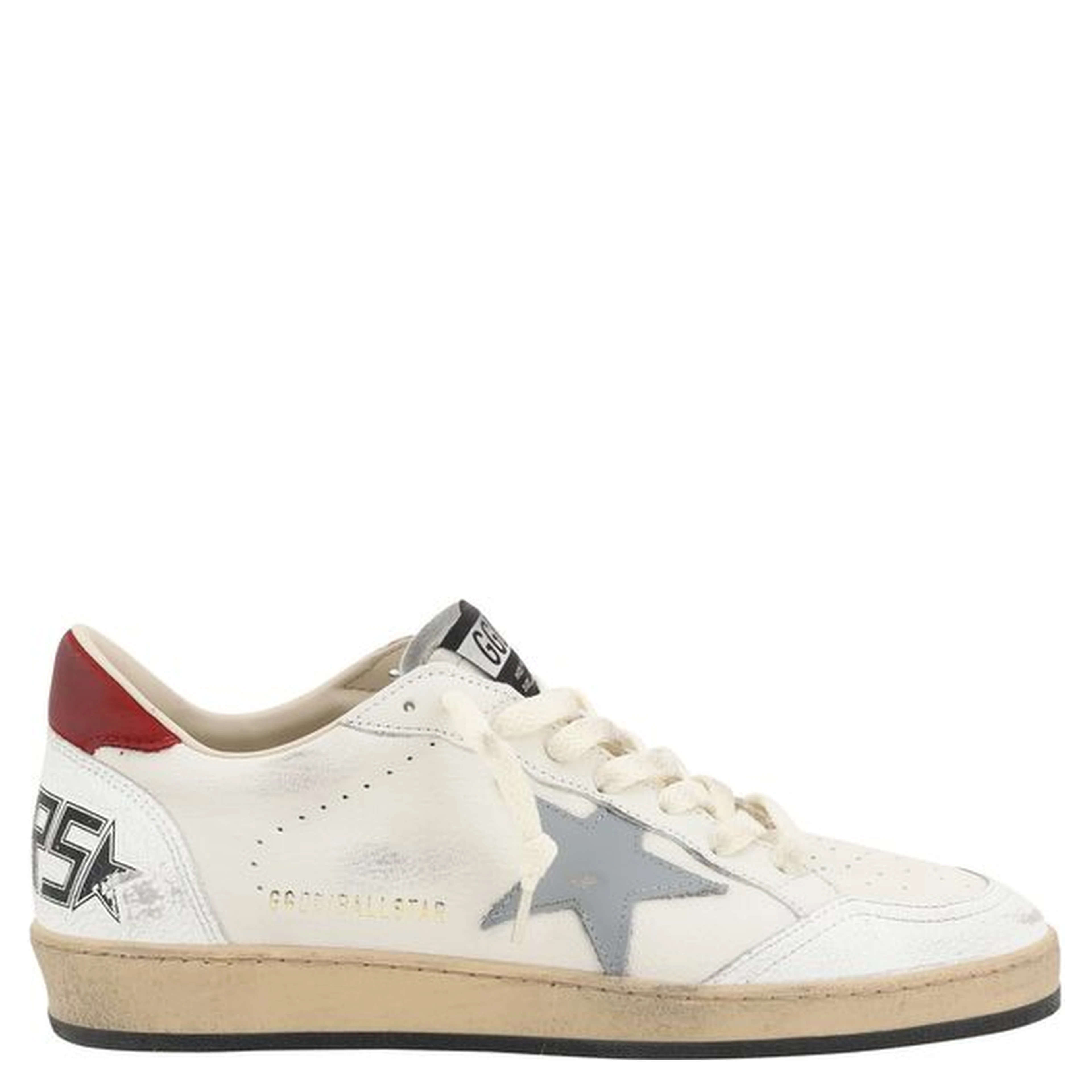 Cream Calf Leather Bos Taurus Low Top Sneakers