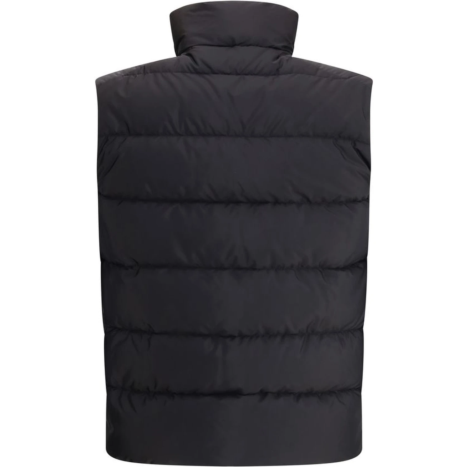 Black Recycled Polyamide Sleveless Jacket