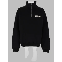 ZIPPERED TURTLENECK SWEATSHIRT