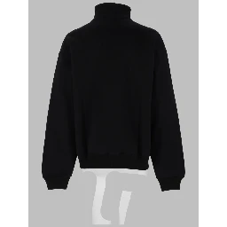 ZIPPERED TURTLENECK SWEATSHIRT