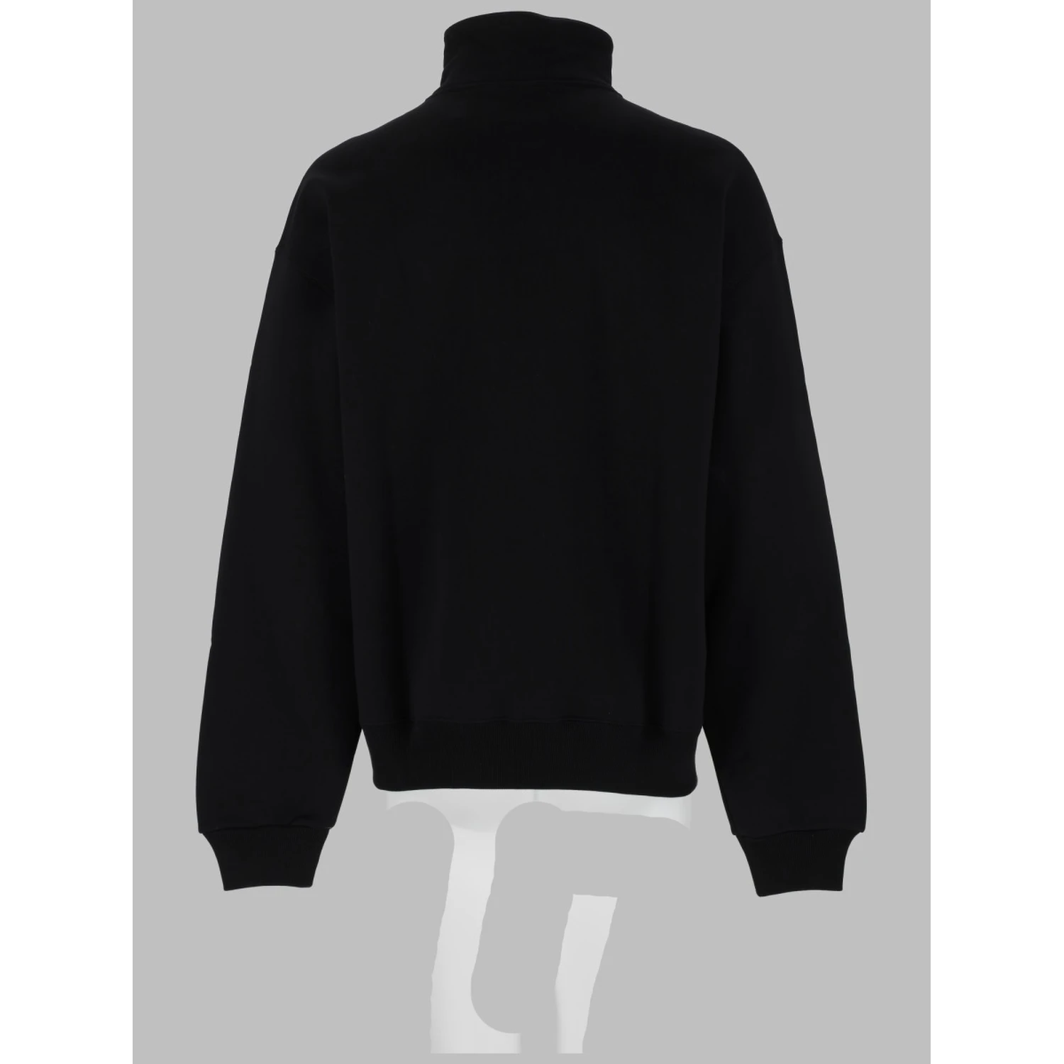 ZIPPERED TURTLENECK SWEATSHIRT