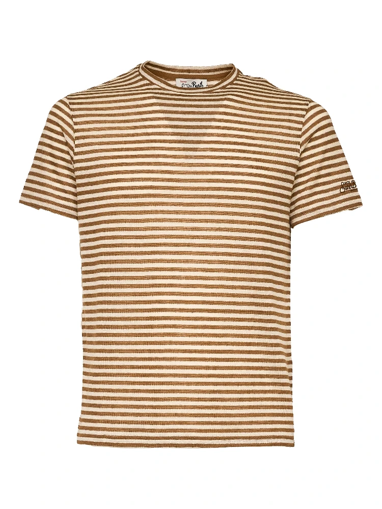 T-Shirt Dover Stripes Cotone, Lino