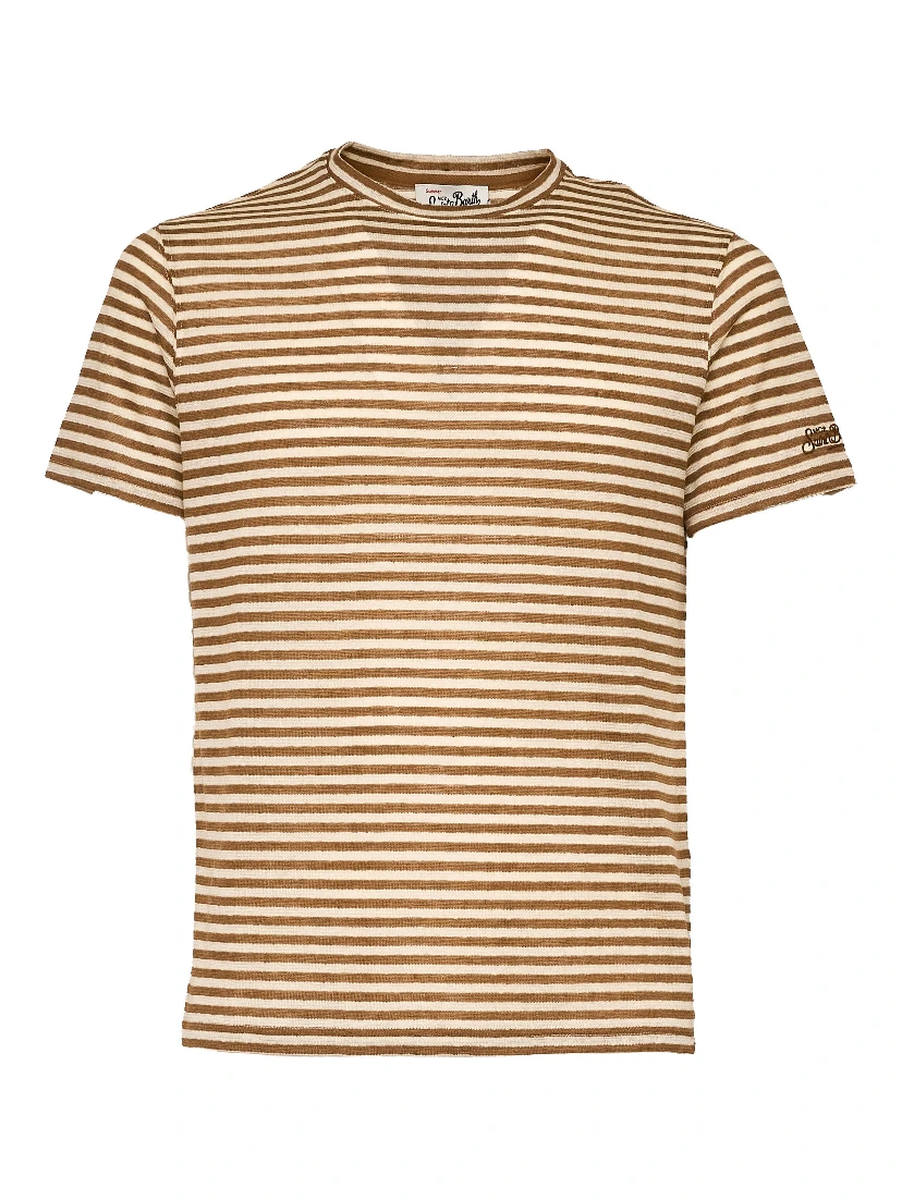 T-Shirt Dover Stripes Cotone, Lino