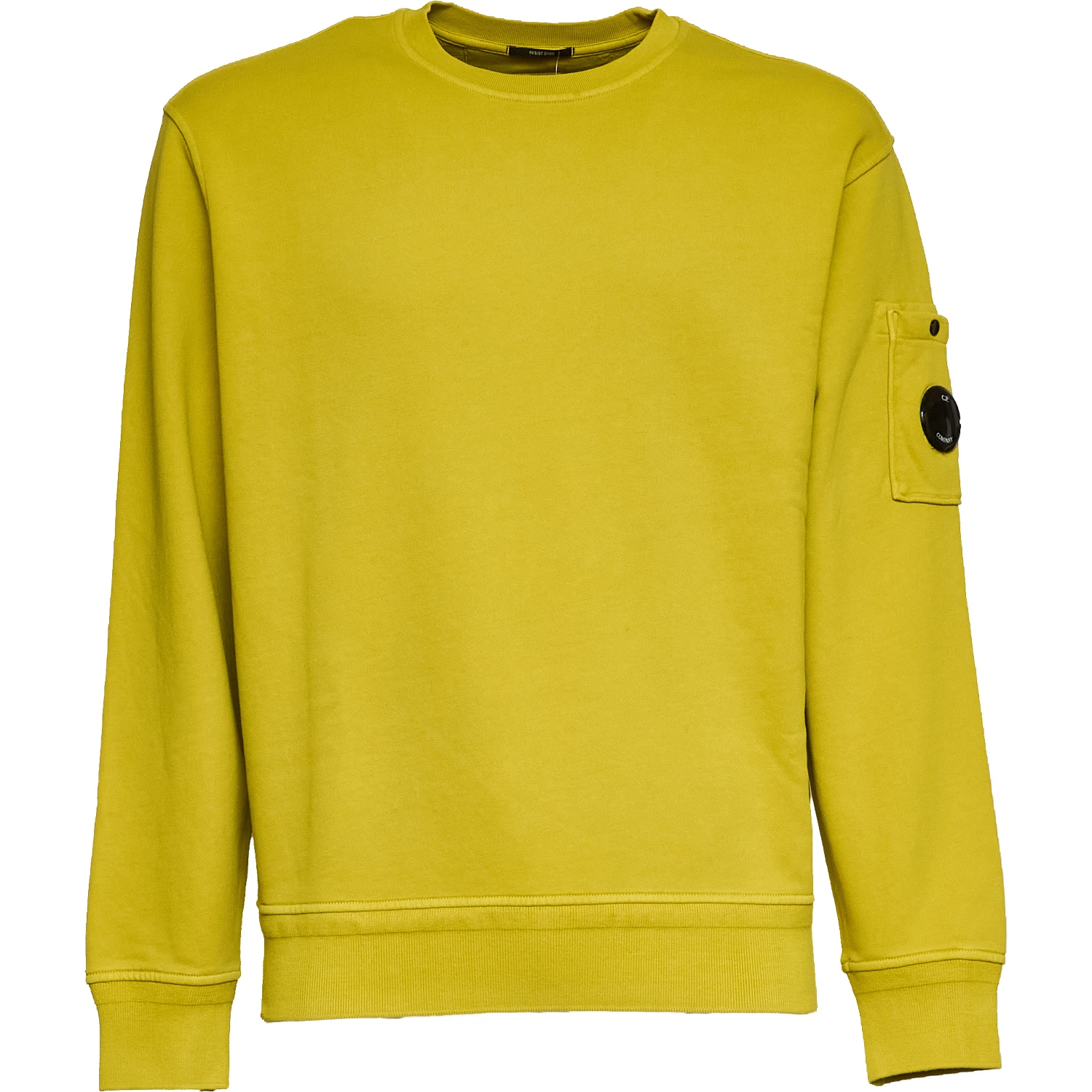 Cotton Diagonal Fleece Crewneck Lens Sweatshirt