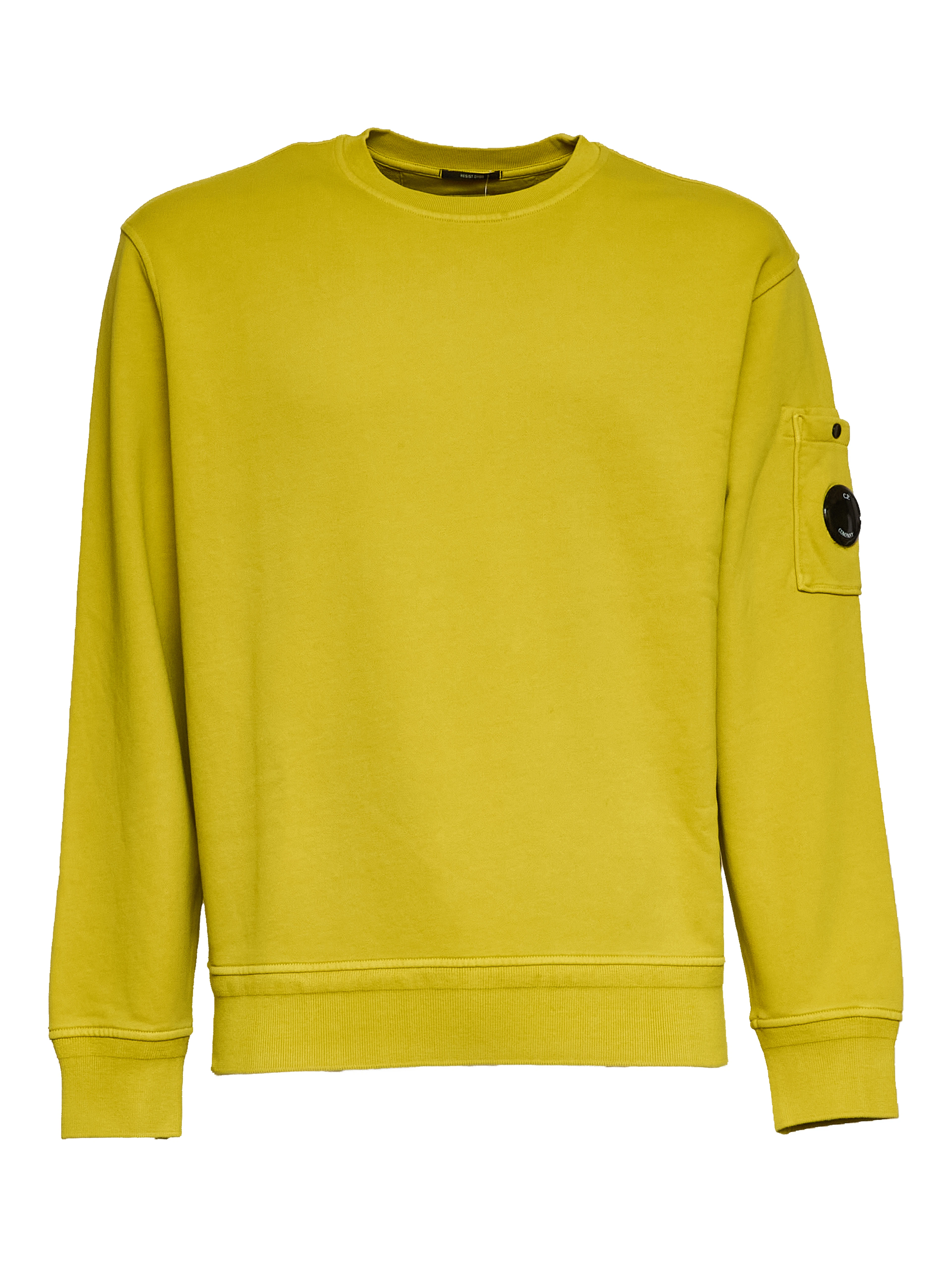 Cotton Diagonal Fleece Crewneck Lens Sweatshirt