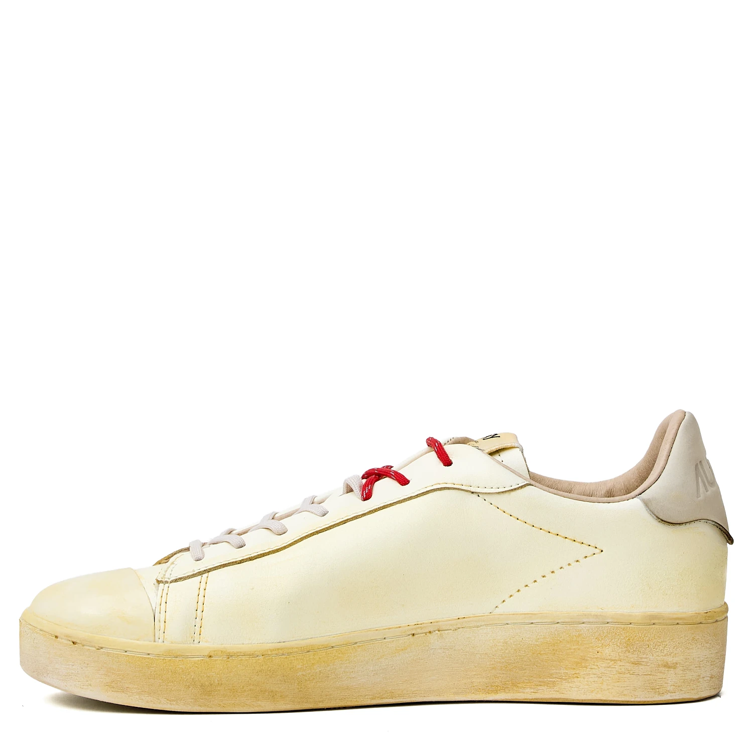 Sneakers Dallas Low Vintage In Pelle, Nabuk Marshmallow