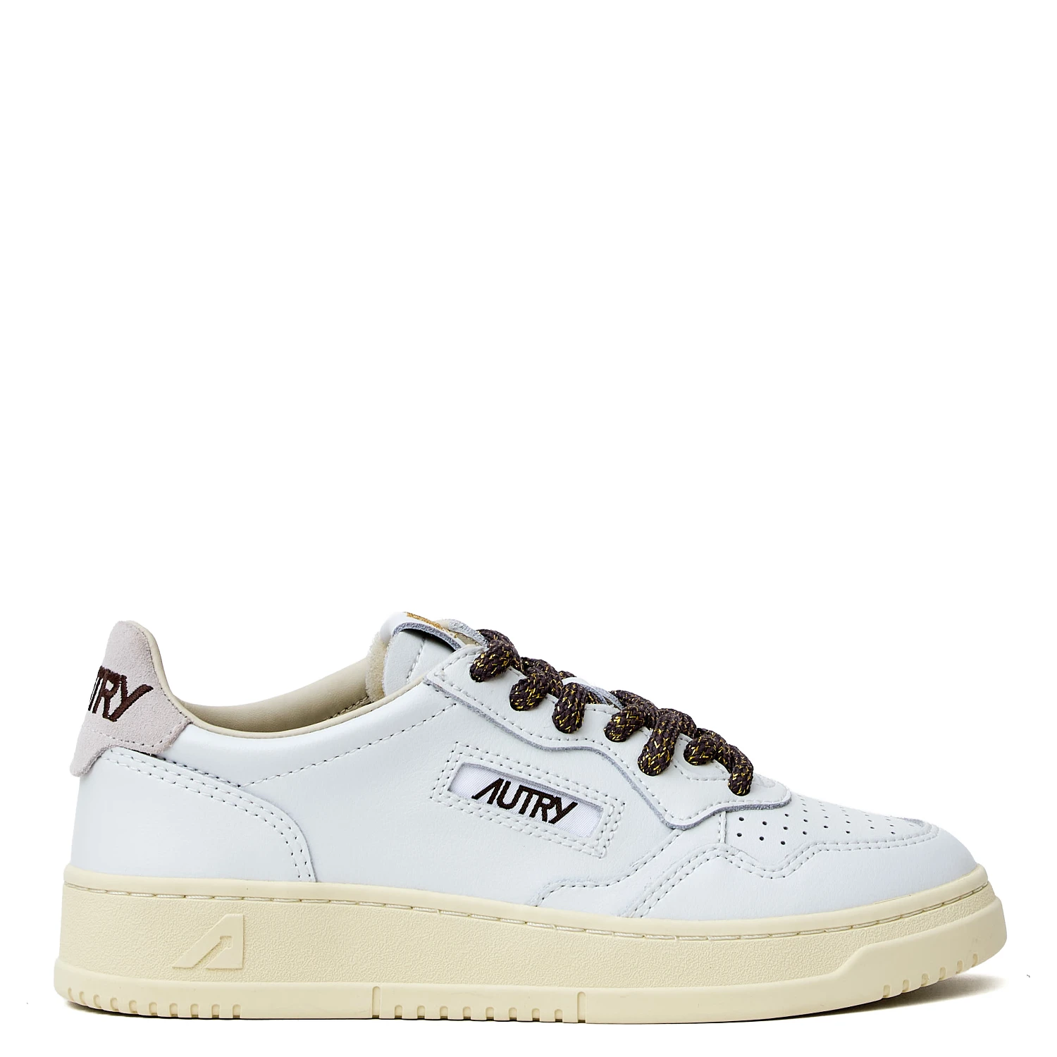Sneakers Medalist Low In Pelle, Swool Bianco, Chocolate Chip