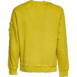 Cotton Diagonal Fleece Crewneck Lens Sweatshirt