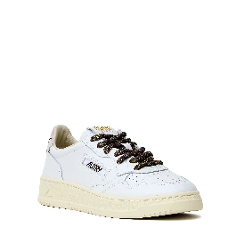 Sneakers Medalist Low In Pelle, Swool Bianco, Chocolate Chip