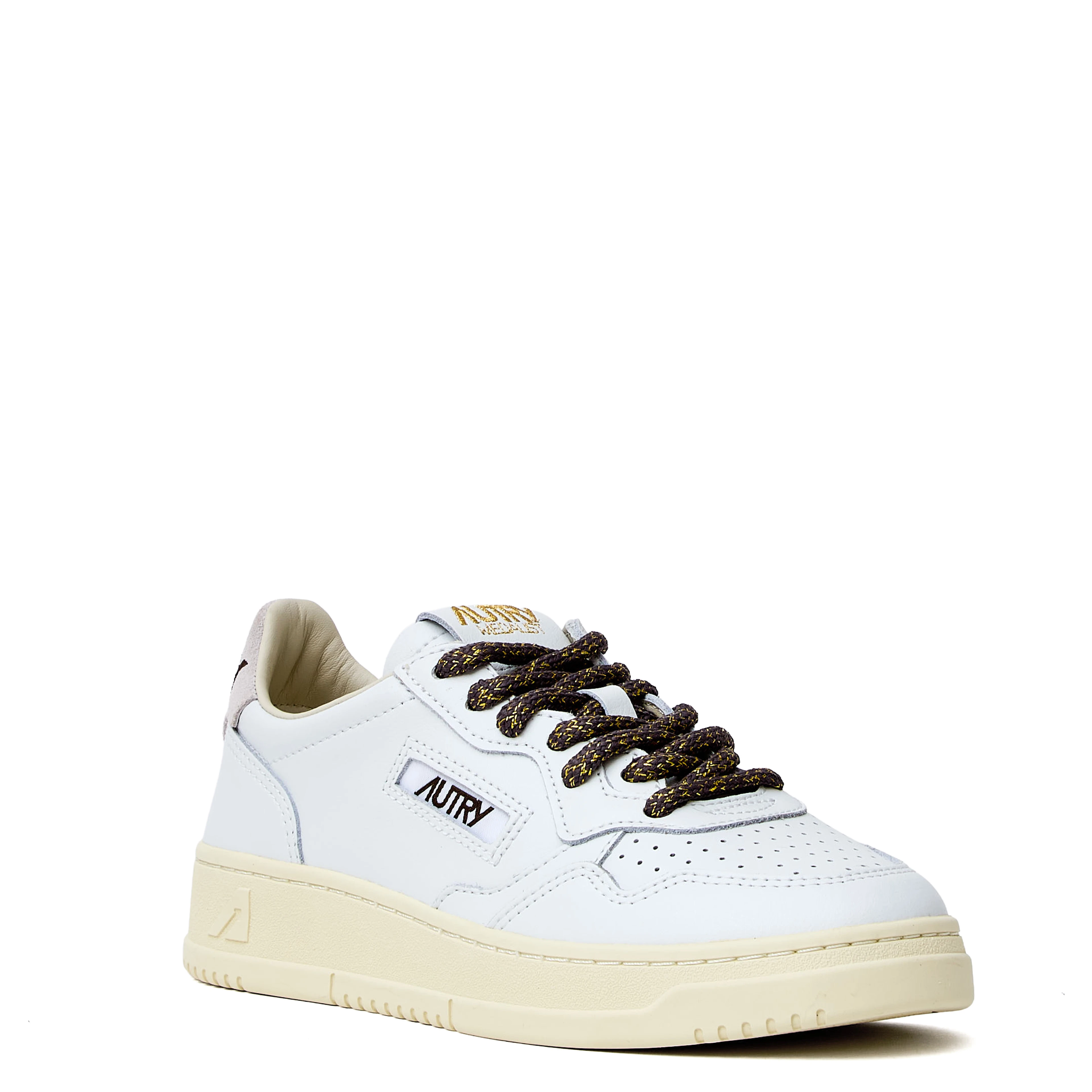 Sneakers Medalist Low In Pelle, Swool Bianco, Chocolate Chip