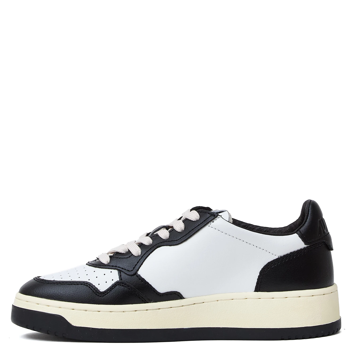 Sneakers Medalist Low Bicolor In Pelle Bianca, Nera