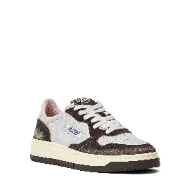 Sneakers Medalist Low In Suede Larminato Argento, Mustang Sugar