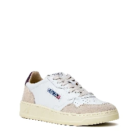 Sneakers Medalist Low In Pelle, Suede Bianco, Fig