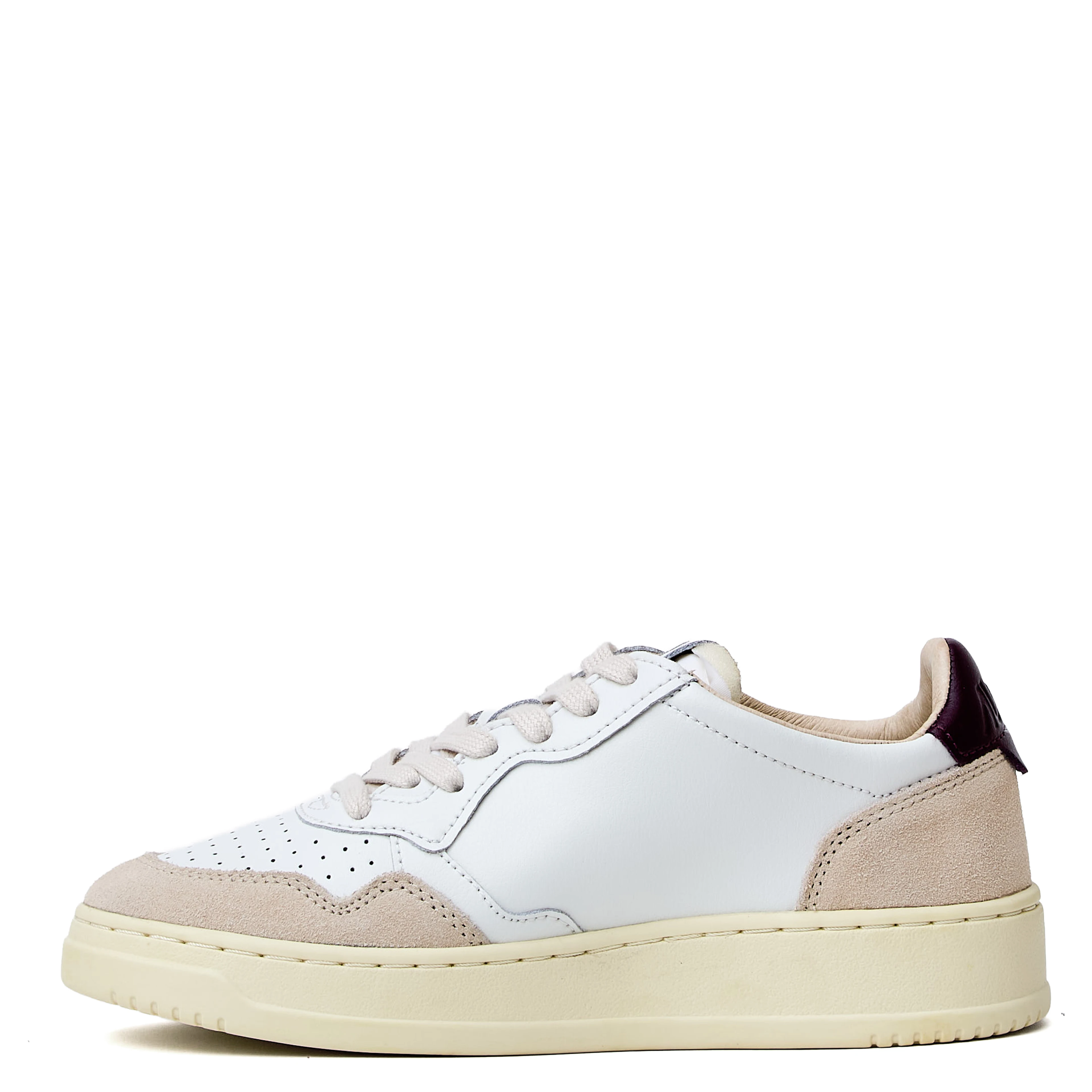 Sneakers Medalist Low In Pelle, Suede Bianco, Fig