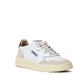 Sneakers Medalist Low In Pelle, Suede Bianco, Fig