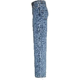 Croc Effect Straight Leg Jeans