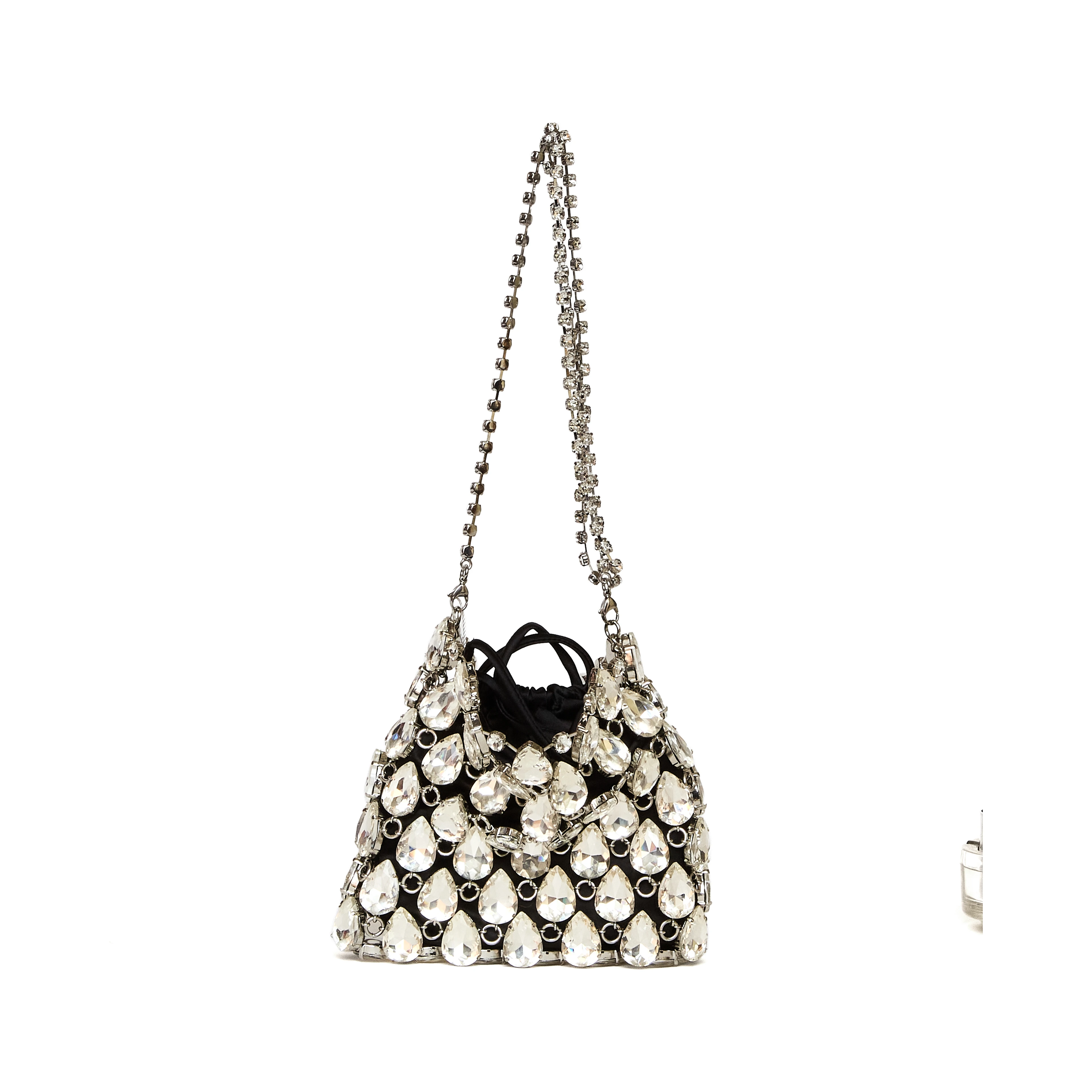 Silver Crystal Chainmail Mini Bag