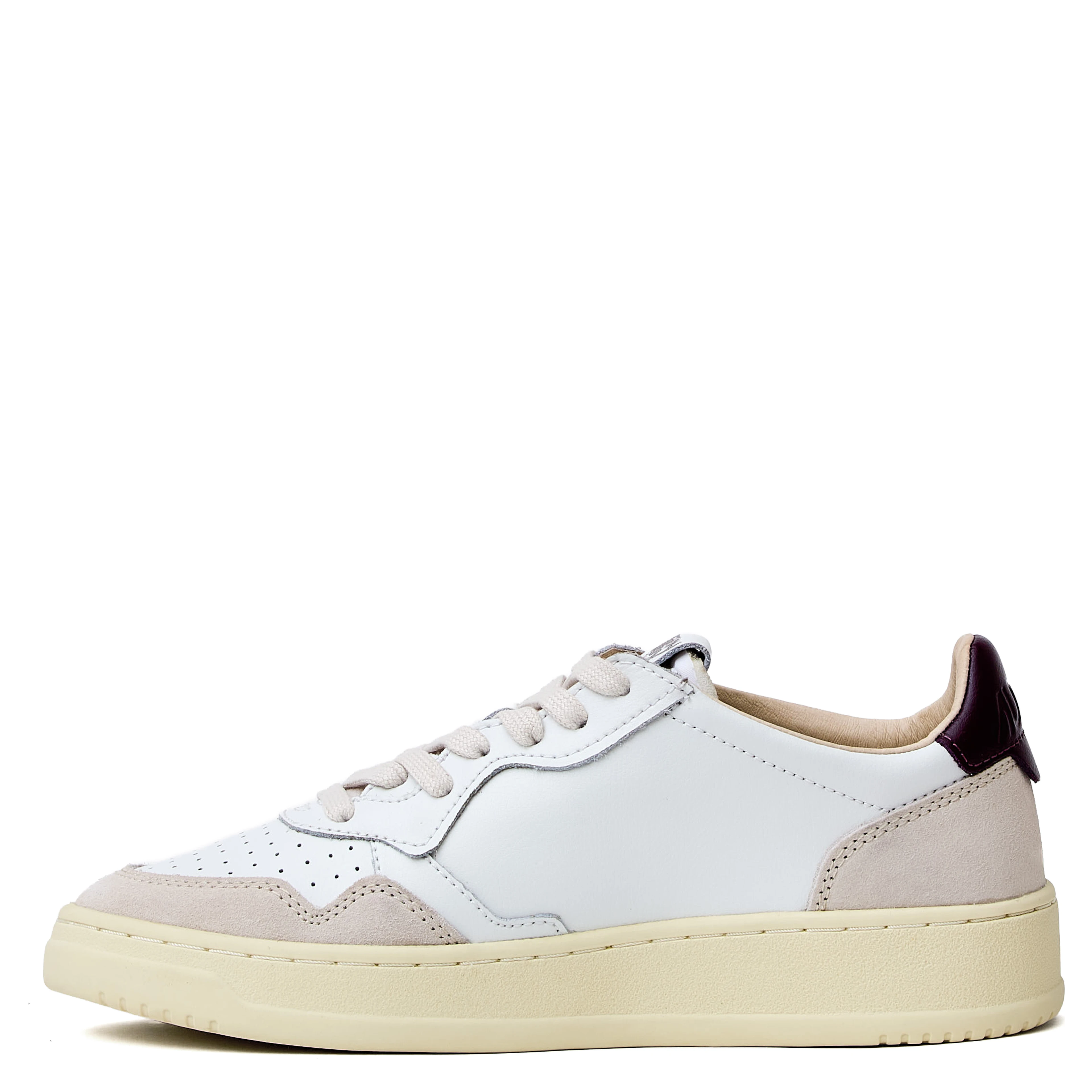 Sneakers Medalist Low In Pelle, Suede Bianco, Fig