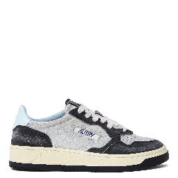 Sneakers Medalist Low In Suede Larminato Argento, Black Sugar
