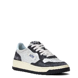 Sneakers Medalist Low In Suede Larminato Argento, Black Sugar