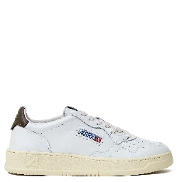 Sneakers Medalist Low In Pelle Bianca, Cioccolato