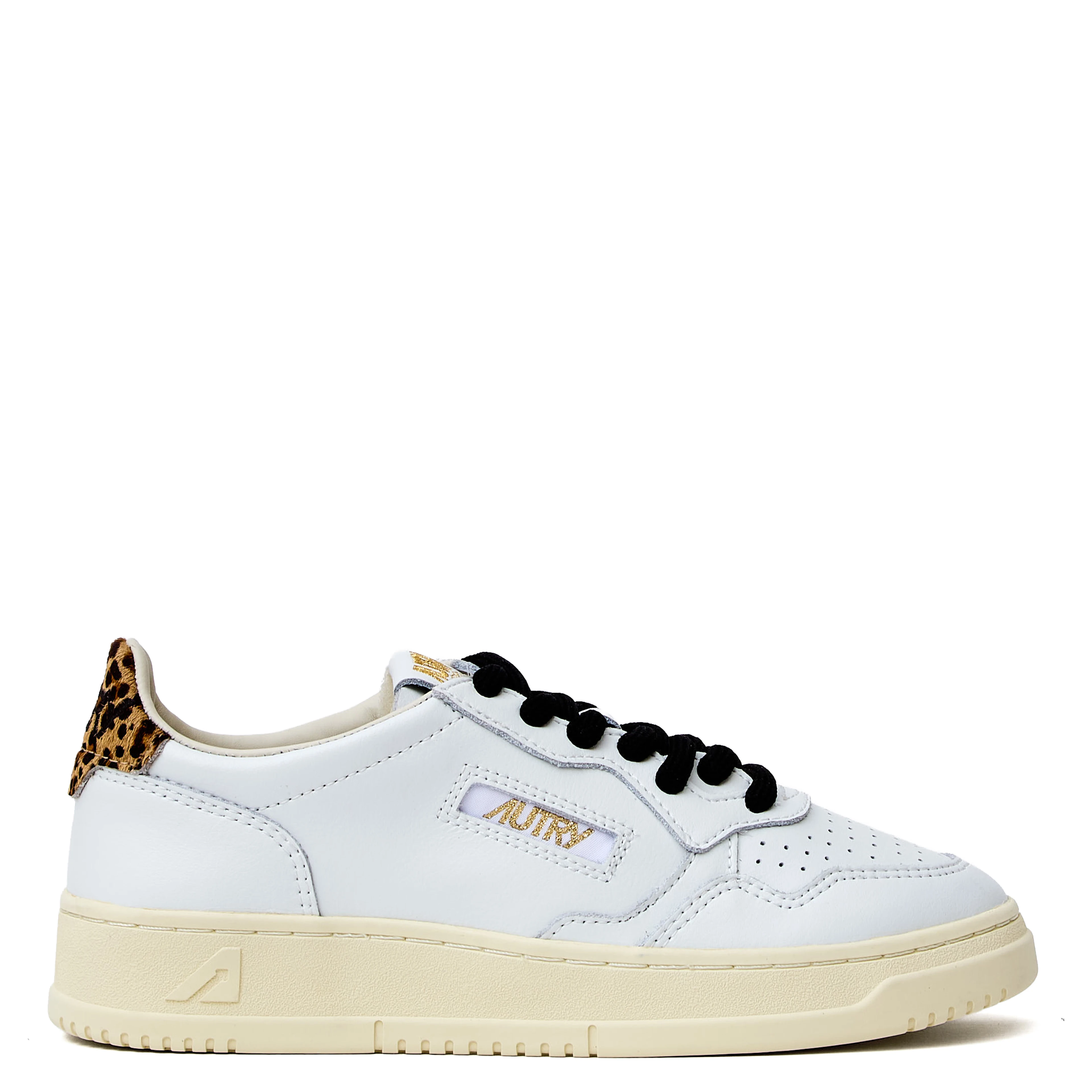 Sneaker Medalist Low In Pelle, Swool, Pony Bianco, Leopard